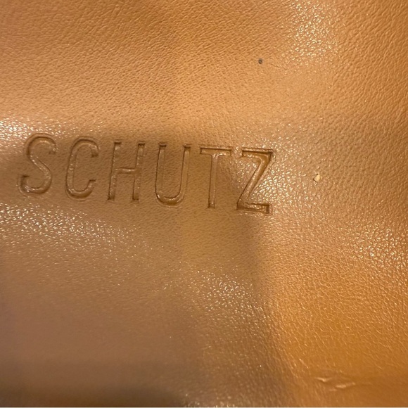SCHUTZ Enola Crisscross Buckle CAMEL Leather Sandals Slides Women's 7 NEW! - Picture 6 of 10